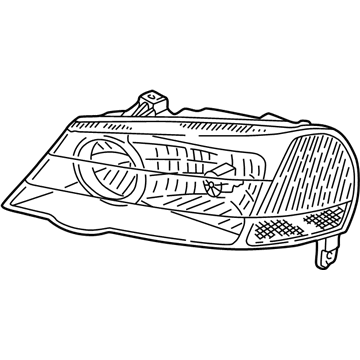 Acura 33101-S0K-A12 Passenger Side Headlight Lens/Housing