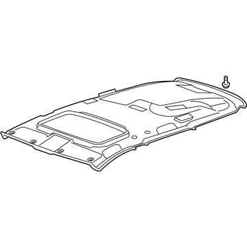 Acura 83200-STX-A11ZB Lining Assembly, Roof (Light Seagull Gray) (Sunroof)