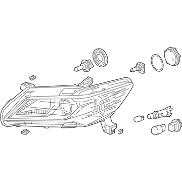 Acura 33150-TX6-A02 Left Headlight Assembly