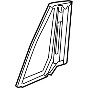 Acura 73410-TX4-A01 Right Rear Door Quarter Glass Assembly (Privacy) (Agc)