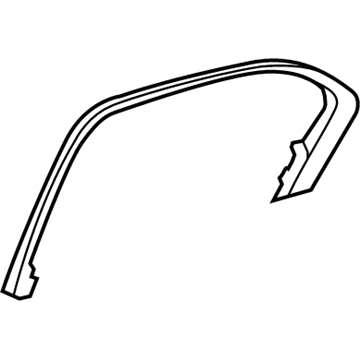 Acura 72982-TL0-J01ZA Garnish, Left Rear Door Sash (Inner) (Premium Black)