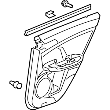 Acura 83701-TL0-G41ZA Lining, Right Rear Door (Lower) (Premium Black)