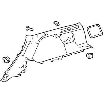 Acura 84619-TJB-A04ZA Rear Lining (Deep Black)