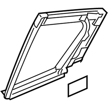 Acura 73455-TK4-A01 Glass Assembly, Left Rear Door Quarter (Green) (Ln)