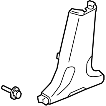 Acura 84121-SEP-A01ZD Garnish, Passenger Side Center Pillar (Lower) (Light Cream Ivory)