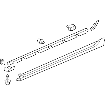 Acura 71850-SJA-A01ZC Garnish Assembly, Driver Side Sill (Nighthawk Black Pearl)