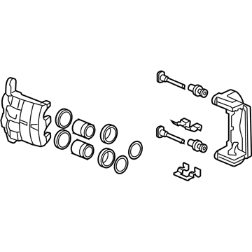 Acura 45019-TZ5-R01 Left Front Caliper Sub-Assembly