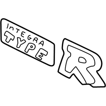 Acura 75717-ST7-Z01ZA Rear Sticker (Type03) (Type R)