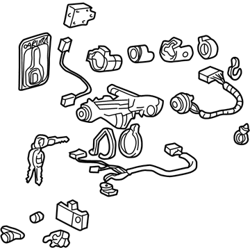 Acura 06350-SZ3-A01ZB Cylinder Set, Key (Quartz Gray) (Service)
