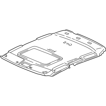 Acura 83200-S3V-A12ZB Lining Assembly, Roof (Light Saddle) (Sunroof)