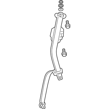 Acura 04828-STX-A00ZA Left Rear Seat Belt Outer Set (Graphite Black)