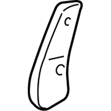 Acura 81377-S3V-A11ZB Cover, Passenger Side Middle Seat Bracket (Inner) (Saddle)