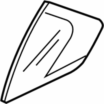 Acura 73455-TL2-A40 Glass, Left Rear Door Quarter (Green) (Asahi)