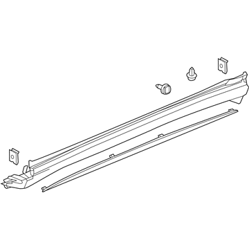 Acura 71850-TRX-A00ZB Garnish Assembly, Driver Side Sill (Dark Cherry Pearl)