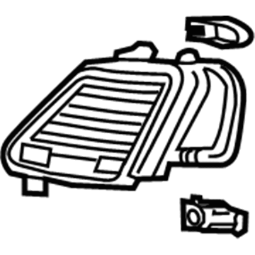 Acura 77610-TY2-A01ZA Outlet Assembly, Passenger Side Center (Dark Silver)