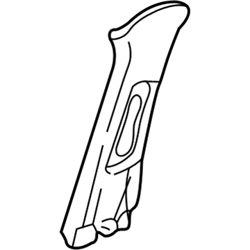 Acura 84111-S0K-A10ZC Garnish Assembly, Passenger Side Center Pillar (Upper) (Mild Beige)