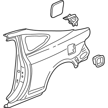 Acura 04636-S6M-A90ZZ Panel Set, Right Rear (Outer) (Dot)