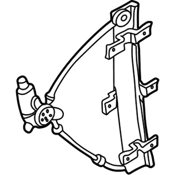 Acura 72710-S3V-A03 Right Rear Door Power Regulator Assembly