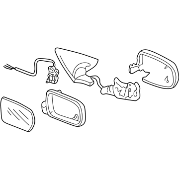 Acura 76200-ST7-A14 Passenger Side Door Mirror Assembly (R.C.)