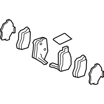 Acura 43022-STX-A02 Set,Pad Rear 43022-STX-A02 Acura Set,Pad Rear Illustration 1 of 1