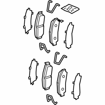 2025 Acura RDX Brake Pad Set - 45022-TJB-A04