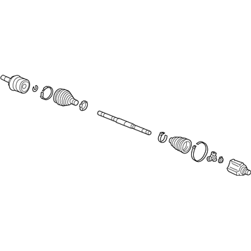 Acura 44306-TR2-305 Driveshaft Assembly , Left 44306-TR2-305 Acura Driveshaft Assembly , Left Illustration 1 of 1
