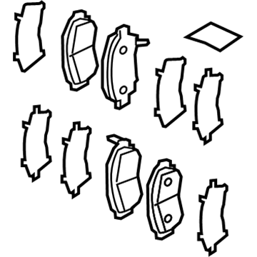 45022-SHJ-406 Acura Pad Set, Front Illustration 1 of 1