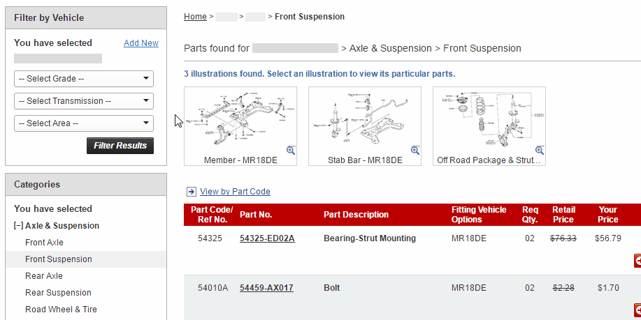 I see multiple part illustrations, which illustration is for my application? 2