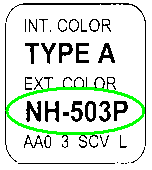 Acura auto color codes
